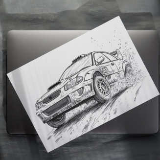 Kolorowanka PDF Auta Rajdowe - 4