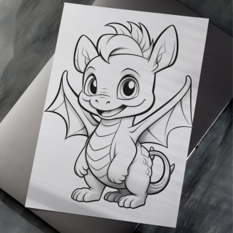 Kolorowanka PDF  - Smoki - 2