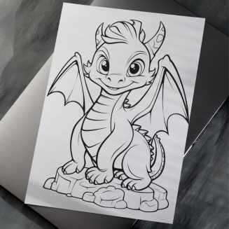 Kolorowanka PDF  - Smoki - 3