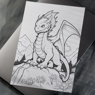 Kolorowanka PDF  - Smoki - 4