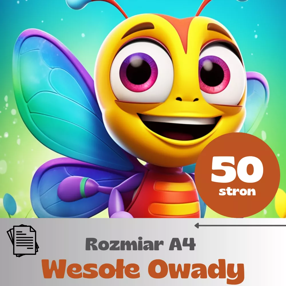 Owady - 50 kolorowanek A4