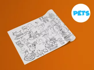 Zwierzątka XXL - kolorowanka o długości 150cm - 6