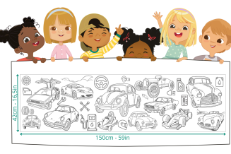 Samochody XXL - kolorowanka 150cm - 2