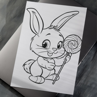 Kolorowanka PDF  - Króliki - 3