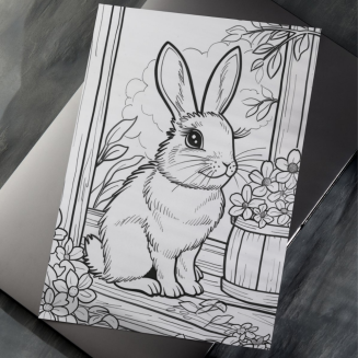 Kolorowanka PDF  - Króliki - 4