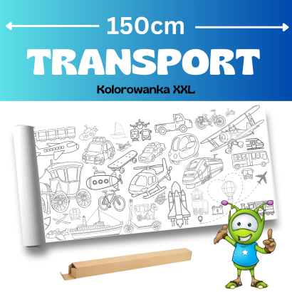 Transport XXL - kolorowanka 150cm