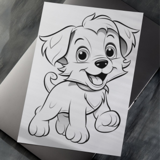 Kolorowanka PDF  - Pieski - 2