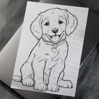 Kolorowanka PDF  - Pieski - 4