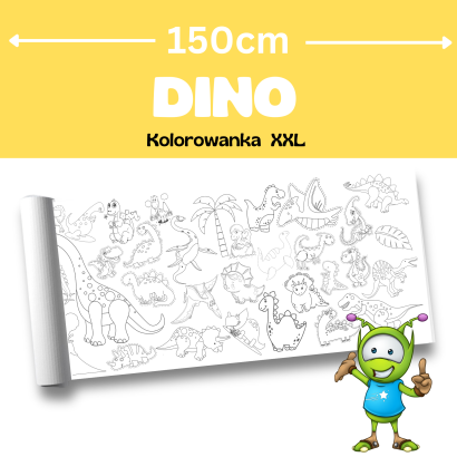 Dino XXL - kolorowanka o długości 150cm