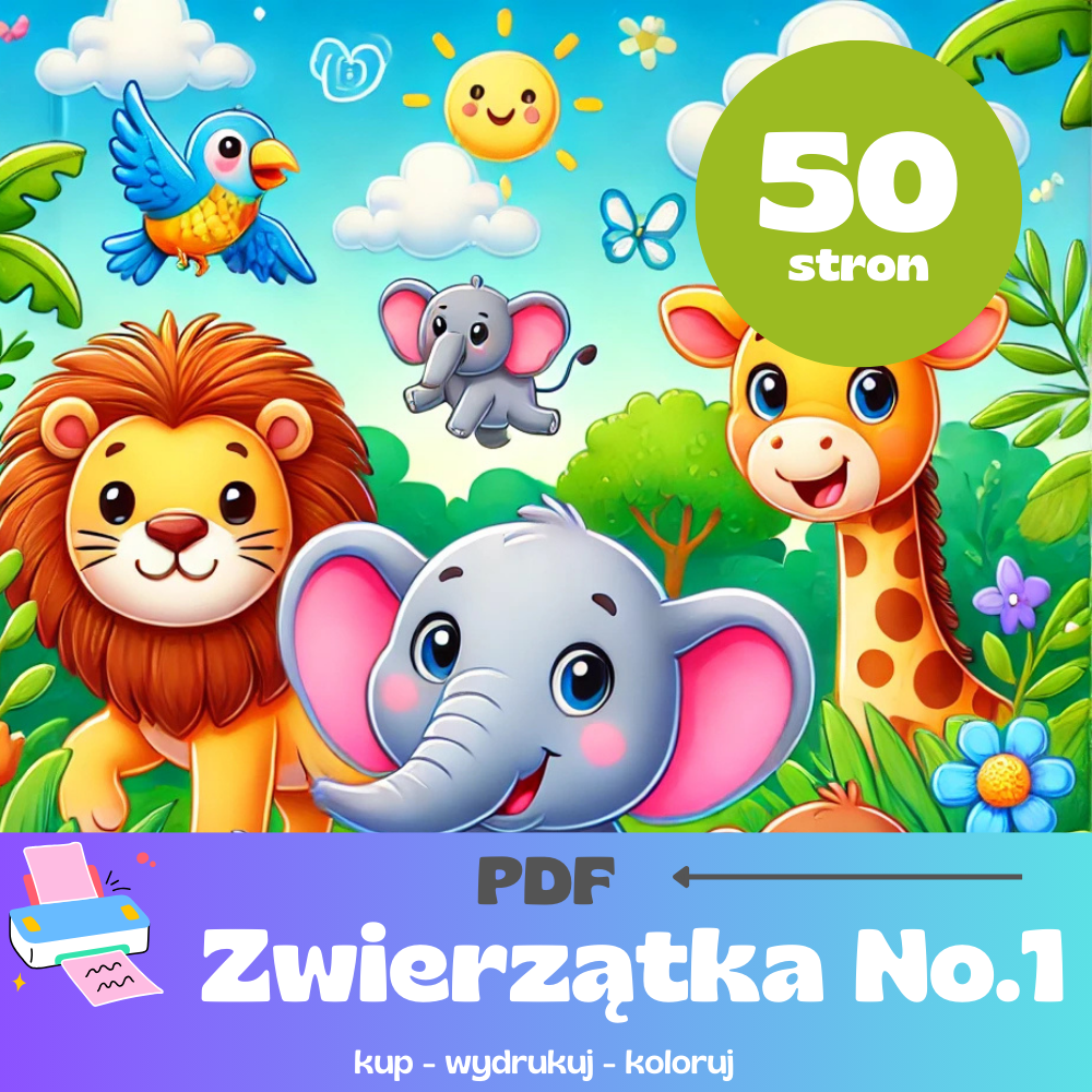 Kolorowanka PDF Zwierzątka No.1