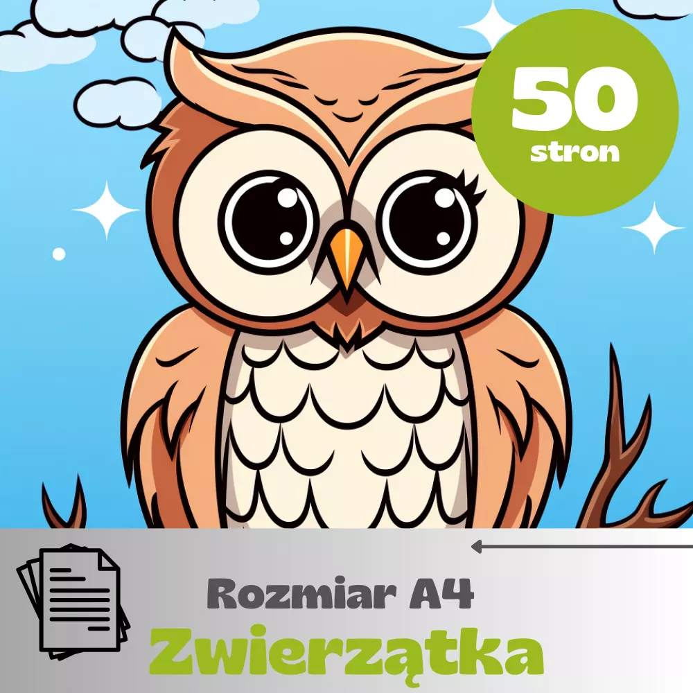 Zwierzątka - 50 kolorowanek A4