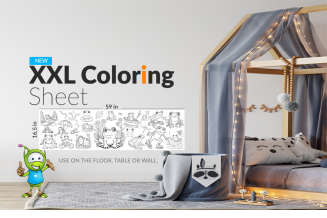 Żaby XXL - kolorowanka 150cm - 3