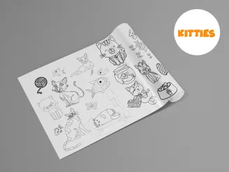 Koty XXL - kolorowanka o długości 150cm - 6