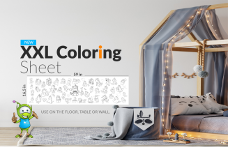 Jednorożce XXL - kolorowanka o długości 150cm - 4