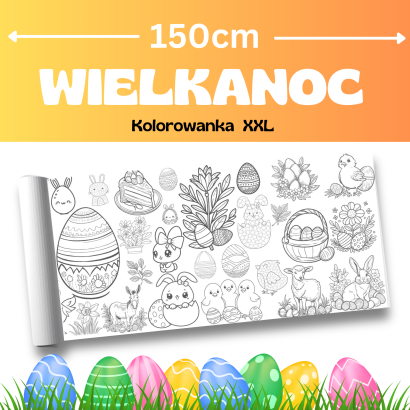 Wielkanoc XXL - kolorowanka o długości 150cm