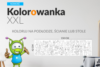 Króliczki XXL - kolorowanka 150cm - 4