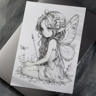 Kolorowanka PDF  - Wróżki - 3