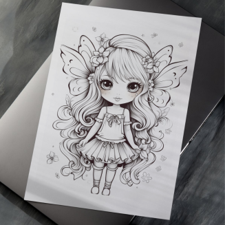 Kolorowanka PDF  - Wróżki - 4