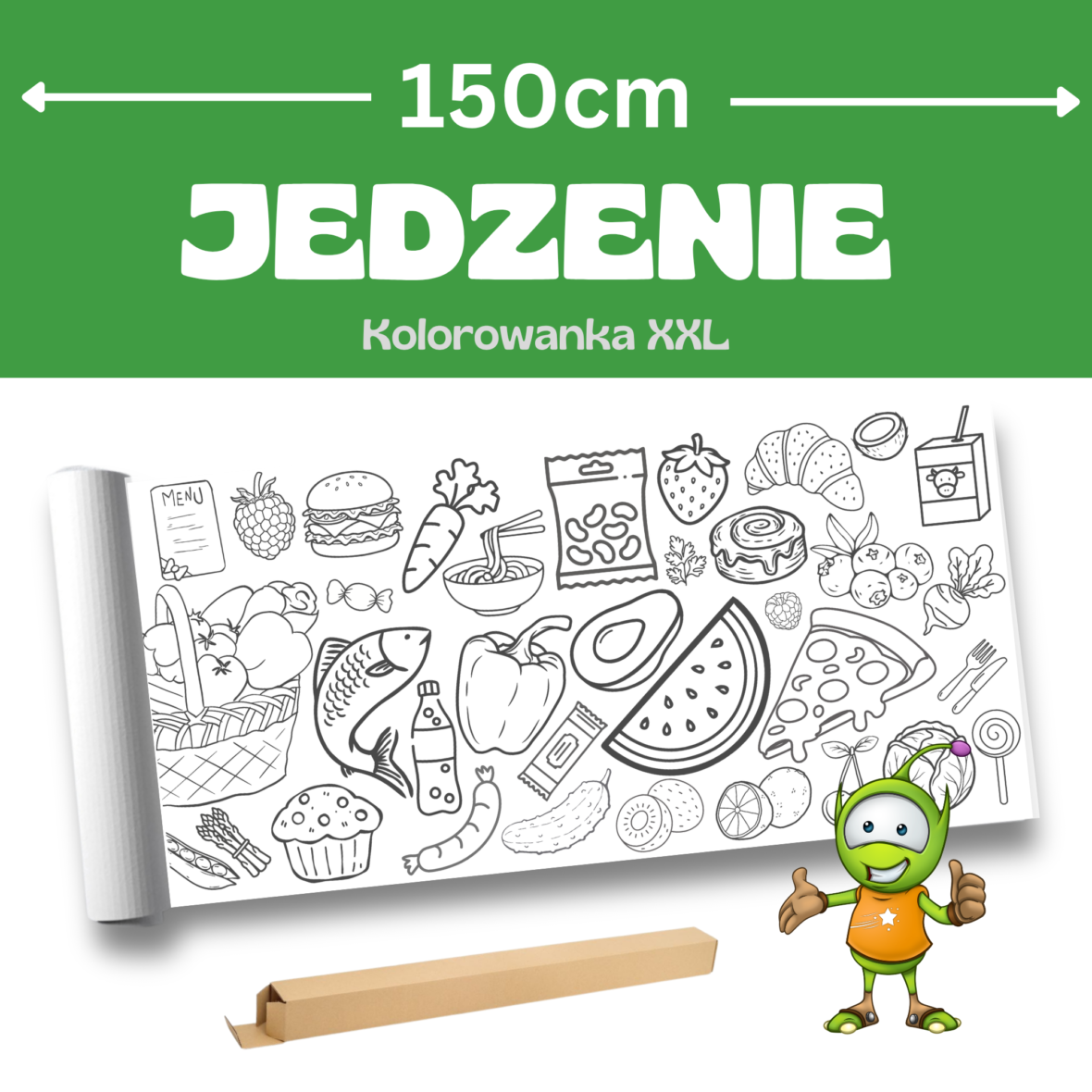 Jedzenie – Kolorowanka podłogowa XXL – 150cm