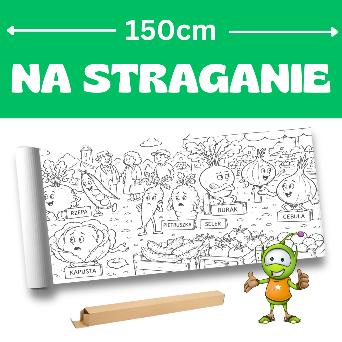 Na straganie – Kolorowanka podłogowa XXL – 150cm (Julian Tuwim)